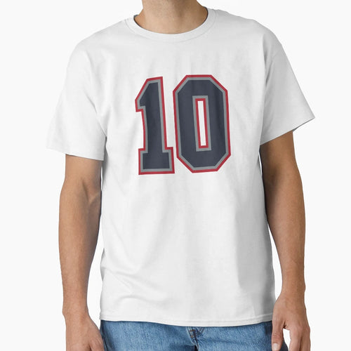 10 Navy Grey Red Sports Number Ten T-Shirt - Trendy Graphic Men Women - T-Shirt, Sweatshirt, Hoodie