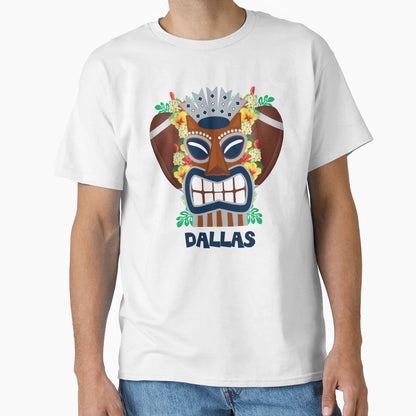 Dallas Hawaiian Tropical Tiki T-Shirt - Minimalist Print for Adults - T-Shirt, Sweatshirt, Hoodie