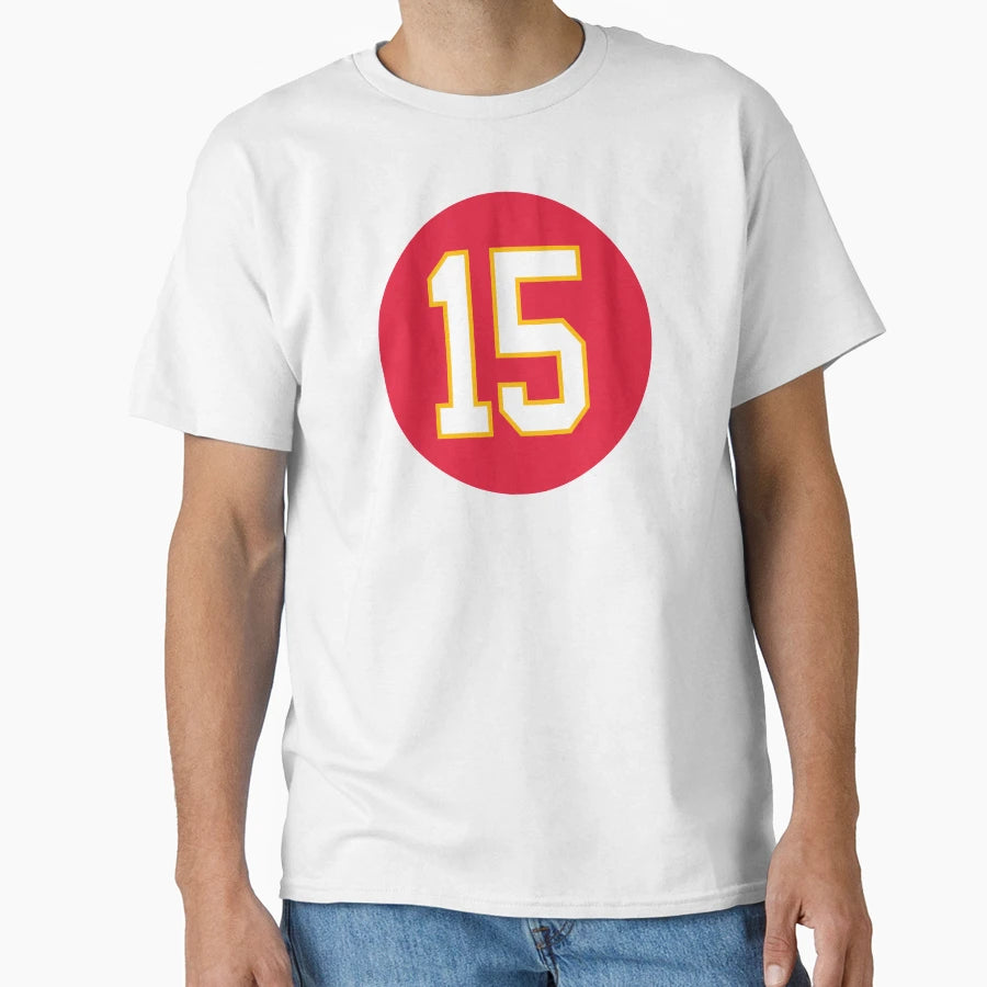 Mahomes Number 15 Jersey Kansas T-Shirt - Aesthetic Graphic for Adults - T-Shirt, Sweatshirt, Hoodie