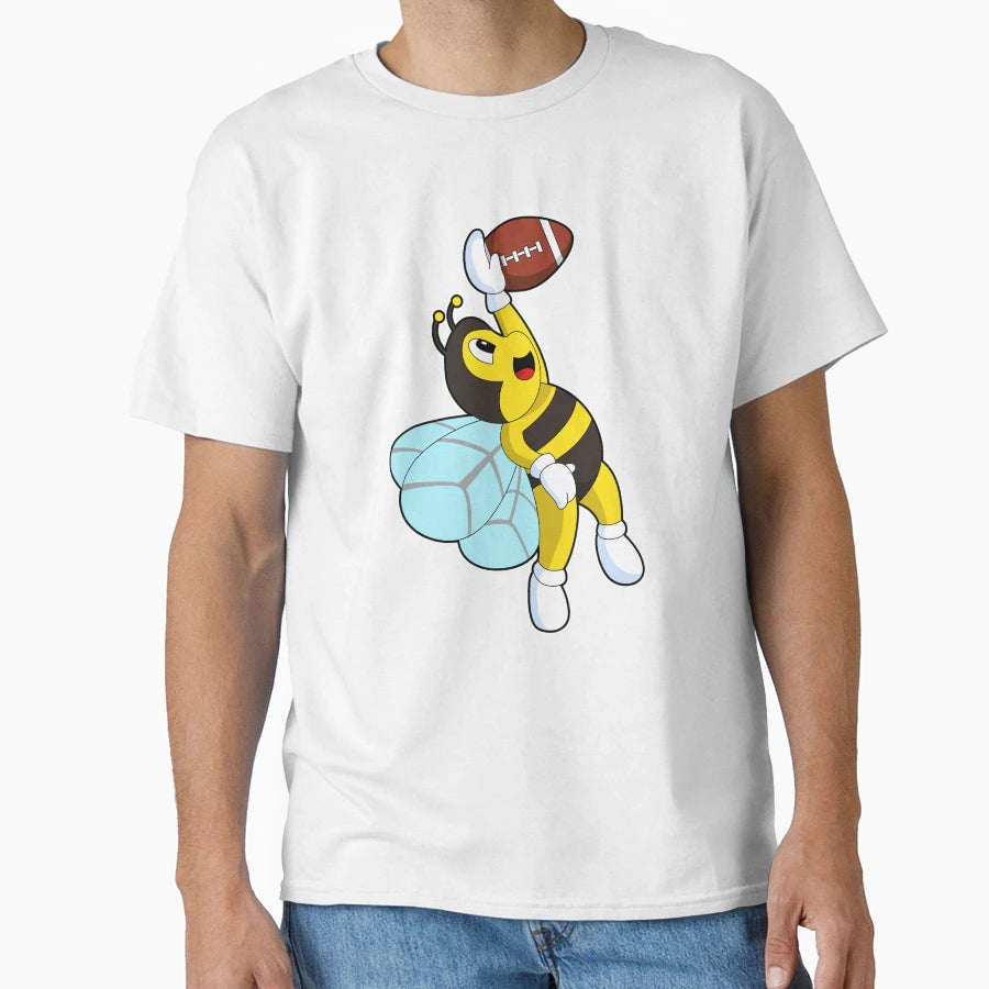 Bee Football Sports T-Shirt - Novelty Apparel Men Women - T-Shirt, Sweatshirt, Hoodie