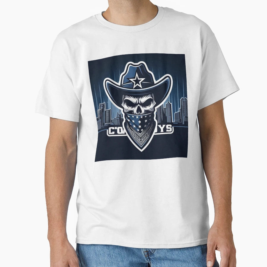 Rebel Rider Skull Cowboy Collection T-Shirt - Fun Novelty Design for Adults - T-Shirt, Sweatshirt, Hoodie