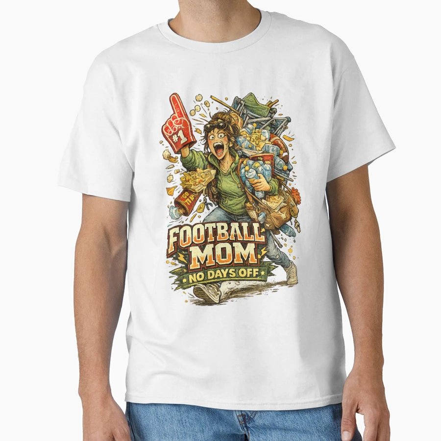 Football Mom T-Shirt - Custom Art Print Men Women - T-Shirt, Sweatshirt, Hoodie