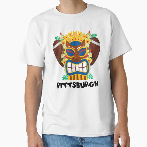 Pittsburgh Hawaiian Tropical Tiki T-Shirt - Trendy Graphic for Adults - T-Shirt, Sweatshirt, Hoodie