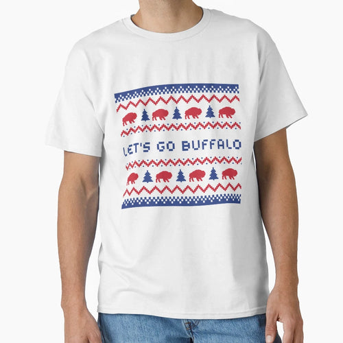 Lets Go Buffalo Nordic Pattern T-Shirt - Unique Graphic Unisex - T-Shirt, Sweatshirt, Hoodie
