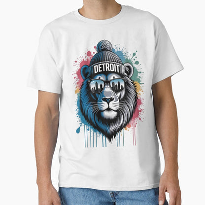 Detroit Lion T-Shirt - Custom Art Print for Adults - T-Shirt, Sweatshirt, Hoodie