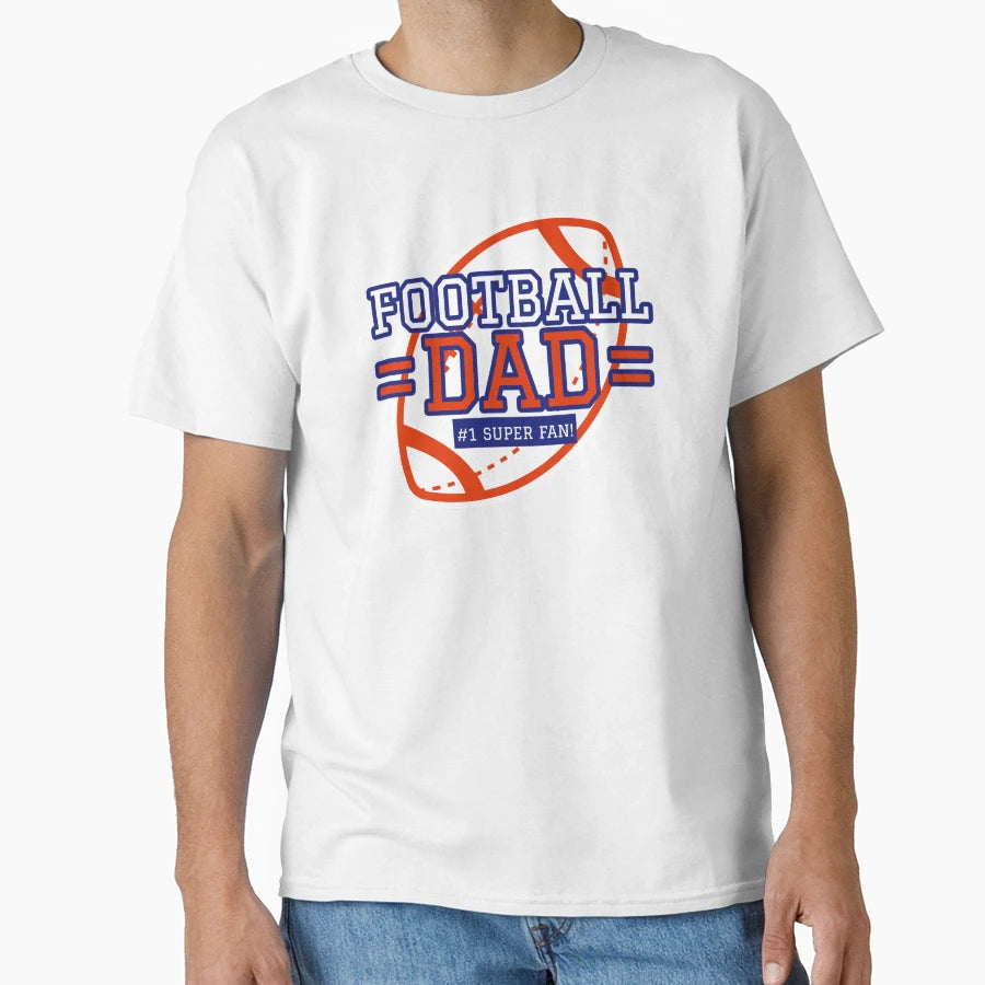 Football Dad 1 Super Fan T-Shirt - Trendy Graphic Unisex - T-Shirt, Sweatshirt, Hoodie