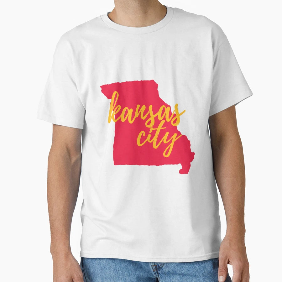 Kansas City Missouri Outline T-Shirt - Casual Everyday Wear Unisex - T-Shirt, Sweatshirt, Hoodie