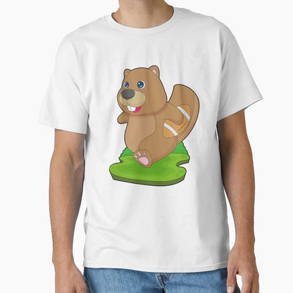 Beaver American Football Sports T-Shirt - Custom Art Print Unisex - T-Shirt, Sweatshirt, Hoodie