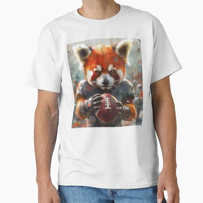 Angry Red Panda As American Football T-Shirt - Aesthetic Graphic Men Women - T-Shirt, Sweatshirt, Hoodie
