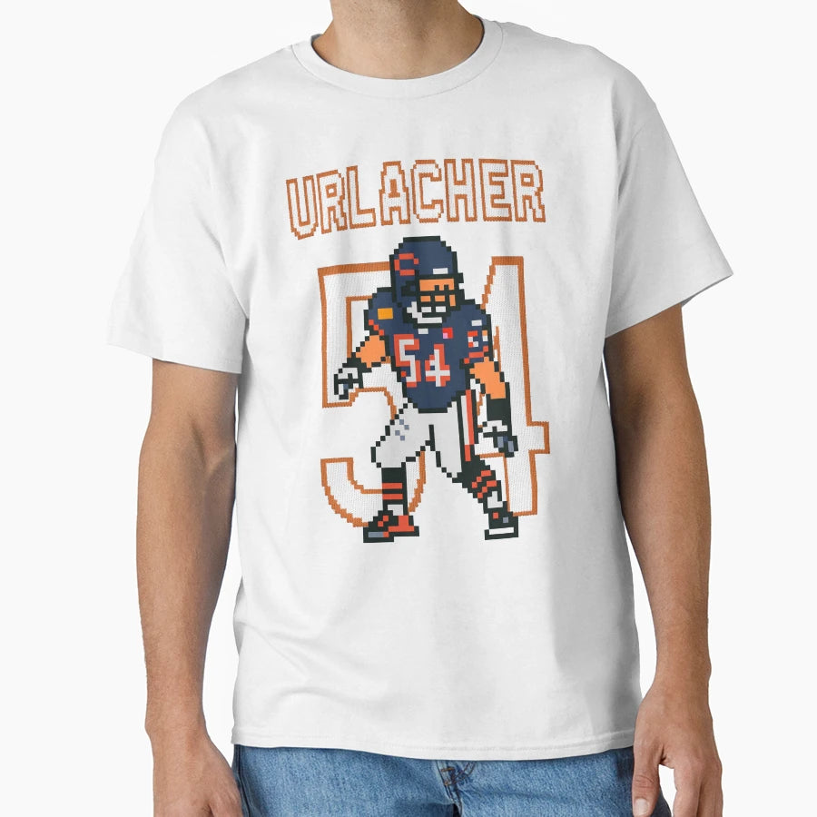 Brian Urlacher 8 Bit Pixel Art Bears T-Shirt - Custom Art Print Men Women - T-Shirt, Sweatshirt, Hoodie