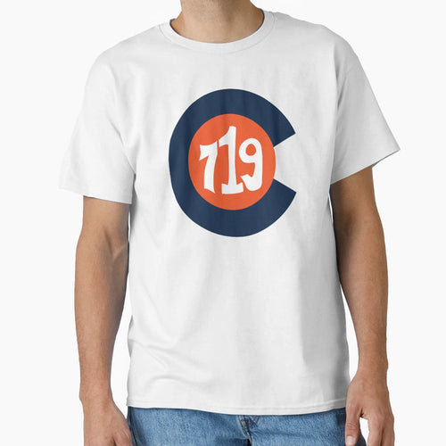 Hand Drawn Colorado Flag 719 Area Code T-Shirt - Unique Graphic Men Women - T-Shirt, Sweatshirt, Hoodie