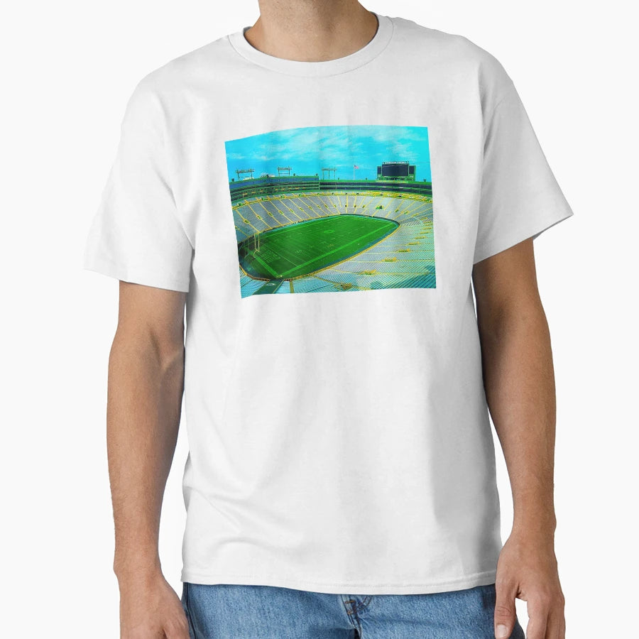 Lambeau Field Green Bay Wisconsin Old T-Shirt - Fun Novelty Design Unisex - T-Shirt, Sweatshirt, Hoodie