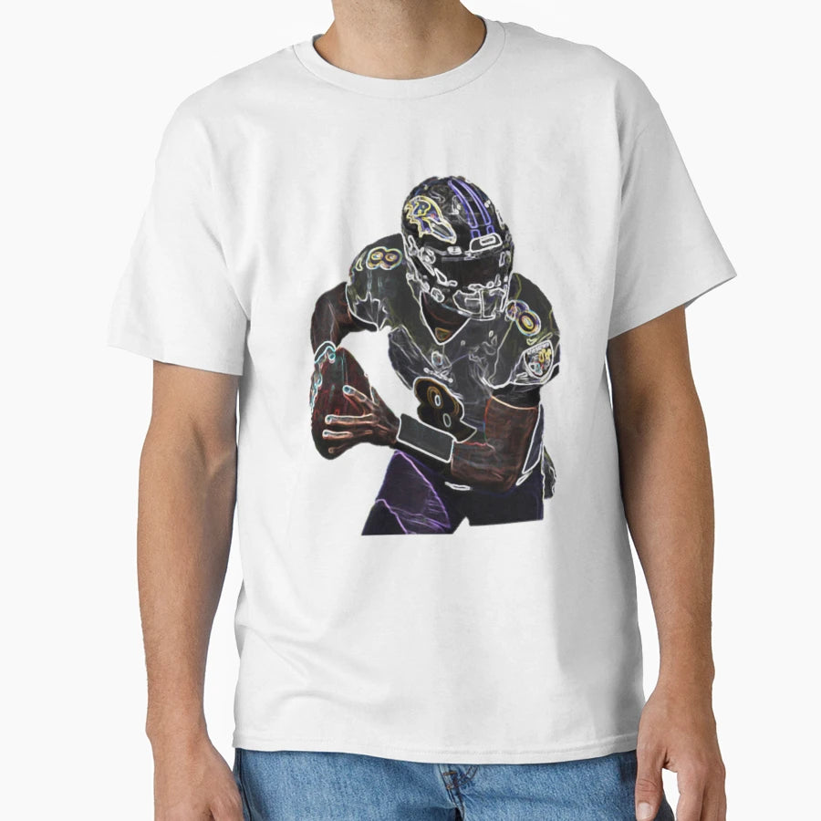 Lamar Jackons Raven Fan Art T-Shirt - Novelty Apparel Unisex - T-Shirt, Sweatshirt, Hoodie
