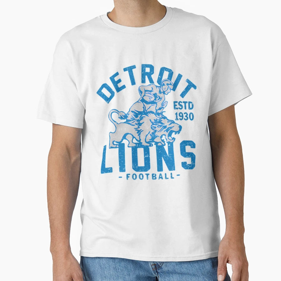 Detroit Lions Football Est 1930 T-Shirt - Trendy Graphic for Adults - T-Shirt, Sweatshirt, Hoodie
