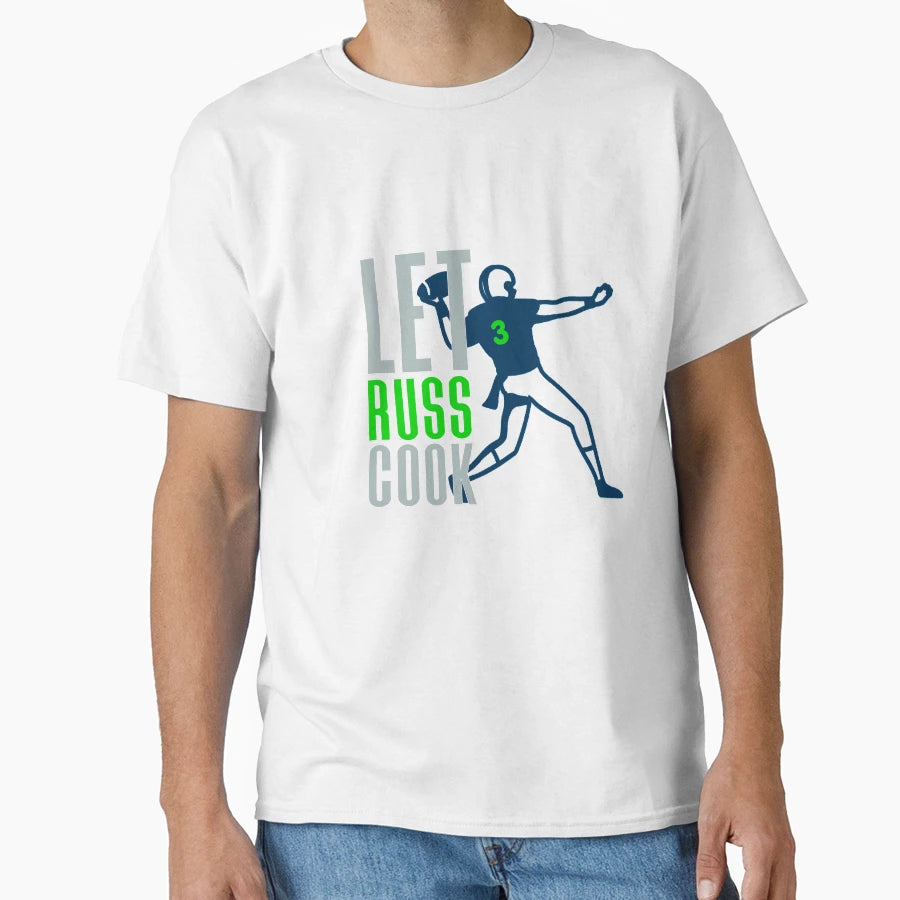 Let Russ Cook Seattle Football T-Shirt - Custom Art Print Unisex - T-Shirt, Sweatshirt, Hoodie