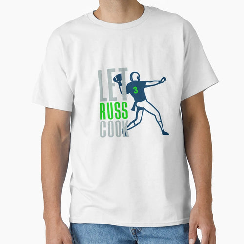 Let Russ Cook Seattle Football T-Shirt - Custom Art Print Unisex - T-Shirt, Sweatshirt, Hoodie