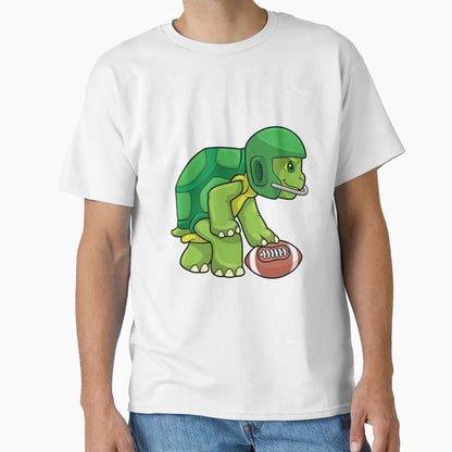 Turtle Sports Football Helmet T-Shirt - Novelty Apparel for Adults - T-Shirt, Sweatshirt, Hoodie
