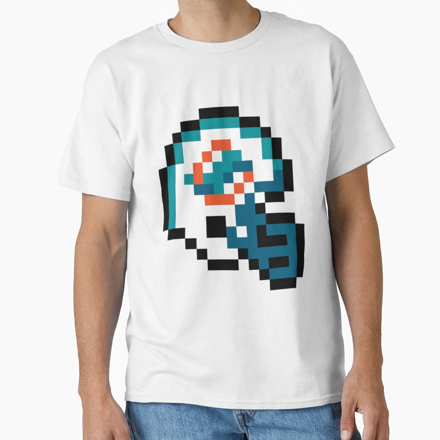 Miami Dolphins 8 Bit Football T-Shirt - Fun Novelty Design Men Women - T-Shirt, Sweatshirt, Hoodie