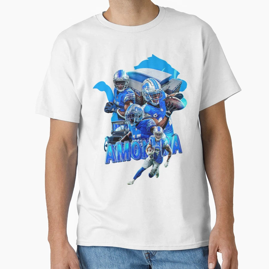 Amon Ra St Brown Lions T-Shirt - Custom Art Print for Adults - T-Shirt, Sweatshirt, Hoodie