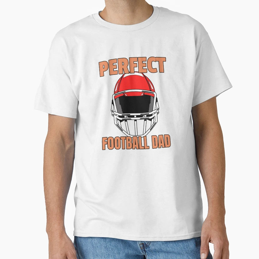 Football Dad American Football Helmet T-Shirt - Minimalist Print Men Women - T-Shirt, Sweatshirt, Hoodie