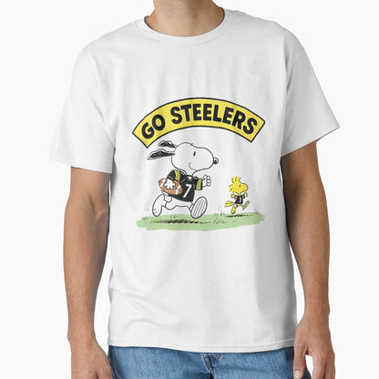 Pittsburgh Steelers Snoopy Woodstock T-Shirt - Minimalist Print Unisex - T-Shirt, Sweatshirt, Hoodie
