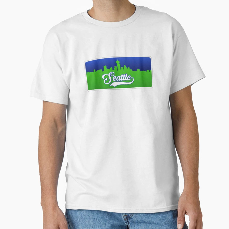 Seattle Football Skyline T-Shirt - Streetwear Style for Adults - T-Shirt, Sweatshirt, Hoodie