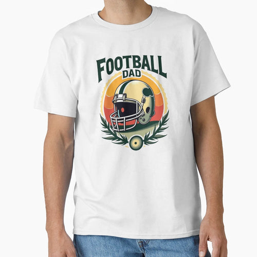 Football Dad Proud Sports Dad Gift T-Shirt - Aesthetic Graphic Men Women - T-Shirt, Sweatshirt, Hoodie