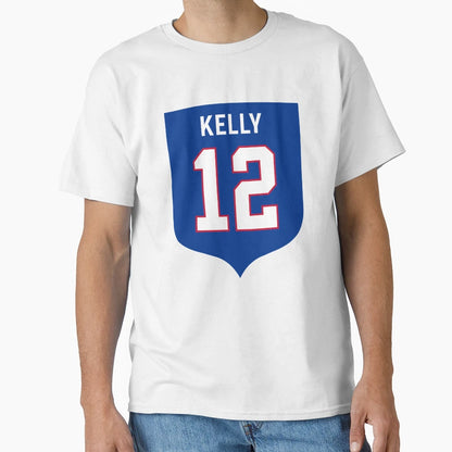 Jim Kelly 12 Emblem T-Shirt - Novelty Apparel Unisex - T-Shirt, Sweatshirt, Hoodie