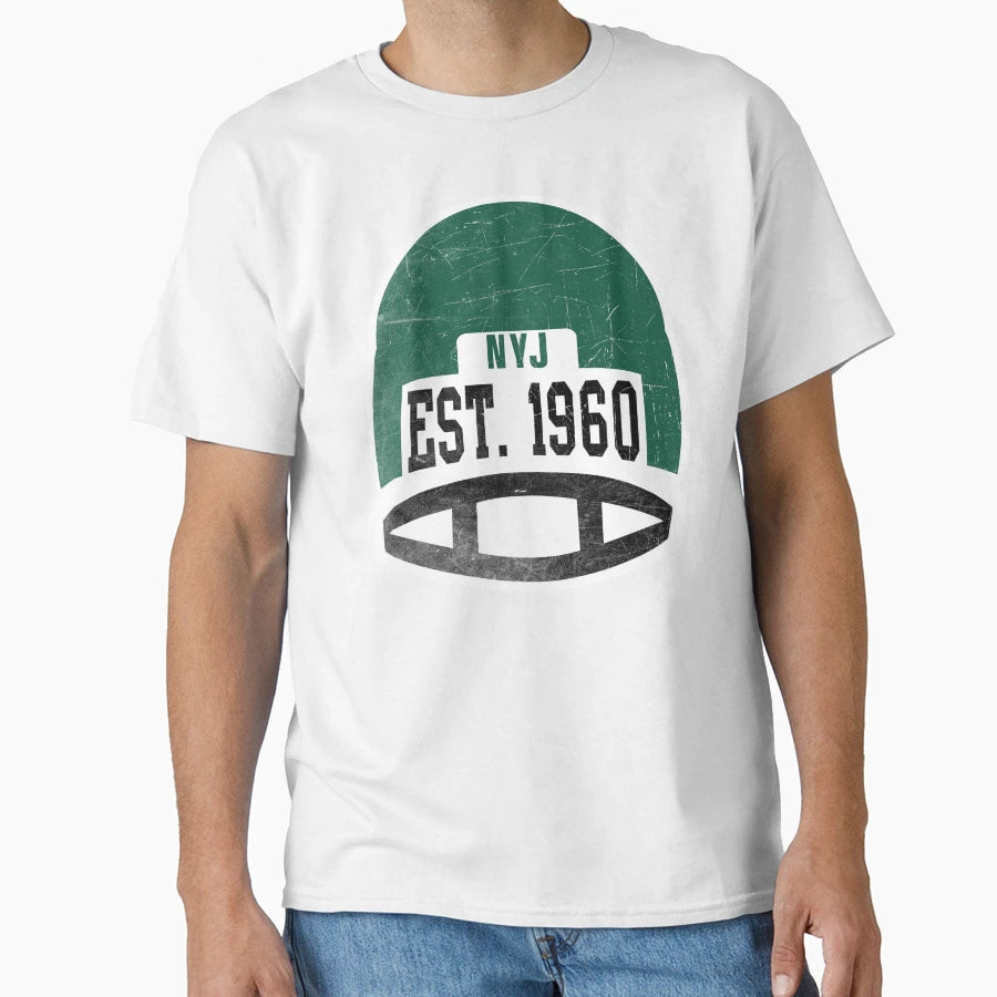 New York Throwback Football Helmet T-Shirt - Trendy Graphic for Adults - T-Shirt, Sweatshirt, Hoodie