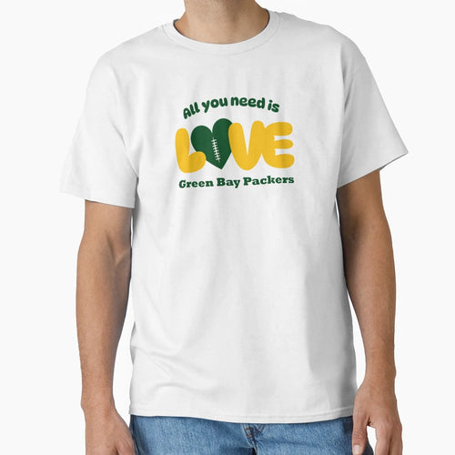 All You Need Is Love Football Green T-Shirt - Novelty Apparel Men Women - T-Shirt, Sweatshirt, Hoodie