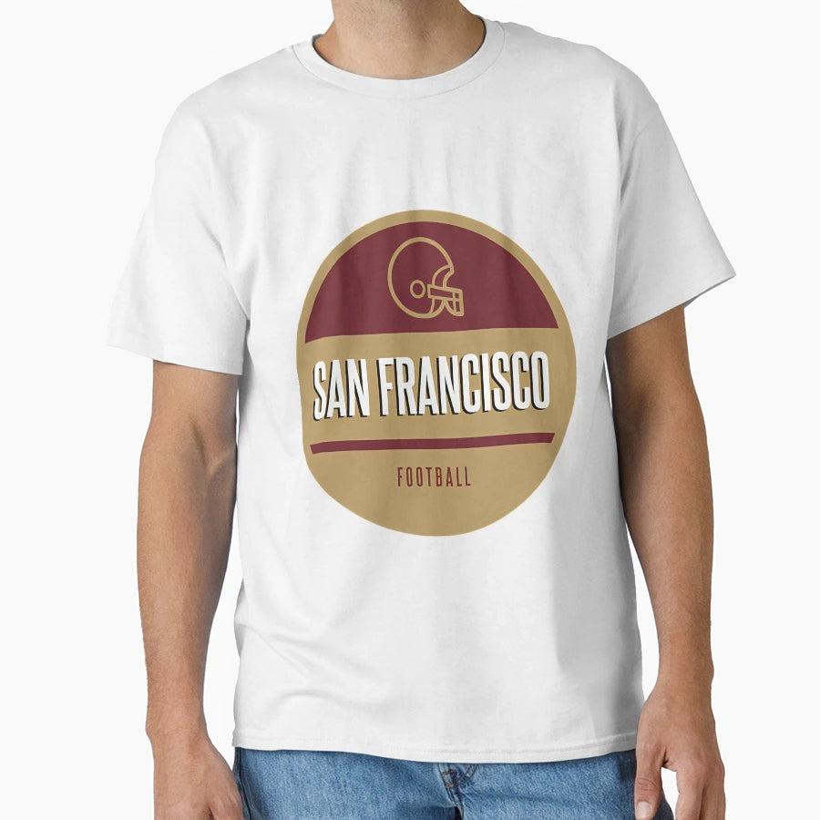 San Francisco Football T-Shirt - Custom Art Print Unisex - T-Shirt, Sweatshirt, Hoodie