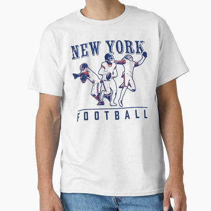 Big Blue Gridiron New York Football T-Shirt - Minimalist Print Men Women - T-Shirt, Sweatshirt, Hoodie