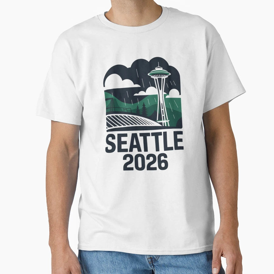 Seattle 2026 Space Needle Stadium T-Shirt - Streetwear Style for Adults - T-Shirt, Sweatshirt, Hoodie