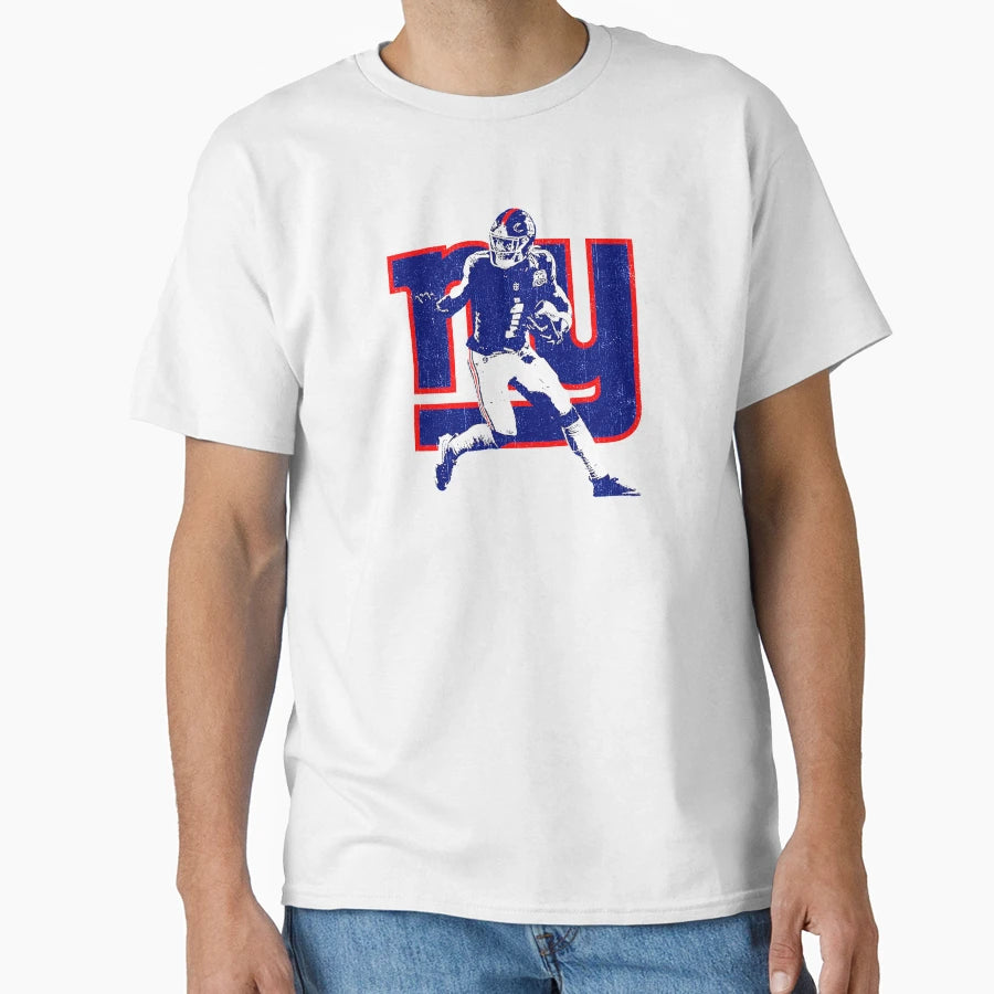 College Football Athlete Running Ball T-Shirt - Custom Art Print Men Women - T-Shirt, Sweatshirt, Hoodie