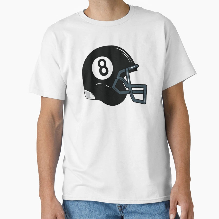 8 Ball Snooker American Football Helmet T-Shirt - Streetwear Style Unisex - T-Shirt, Sweatshirt, Hoodie