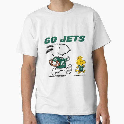 Snoopy New York Jets Football Fan Go T-Shirt - Custom Art Print Men Women - T-Shirt, Sweatshirt, Hoodie