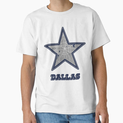 Dallas Lone Star Map T-Shirt - Unique Graphic Unisex - T-Shirt, Sweatshirt, Hoodie