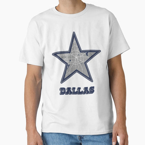 Dallas Lone Star Map T-Shirt - Unique Graphic Unisex - T-Shirt, Sweatshirt, Hoodie
