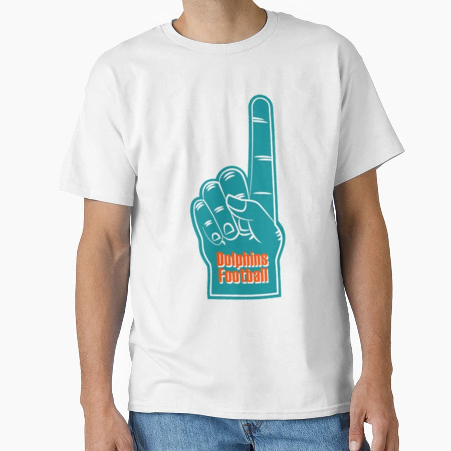 Miami Dolphins Football Foam T-Shirt - Casual Everyday Wear for Adults - T-Shirt, Sweatshirt, Hoodie