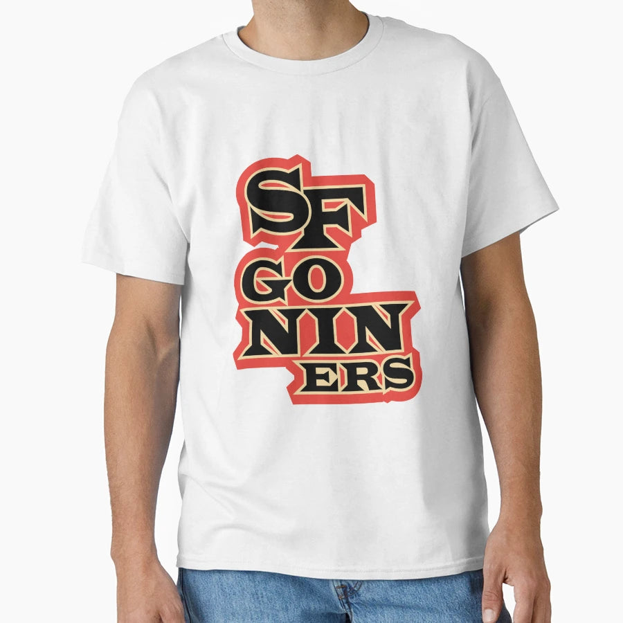Sf Go Niners T-Shirt - Minimalist Print for Adults - T-Shirt, Sweatshirt, Hoodie