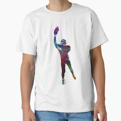 American Football Player Football Sport T-Shirt - Minimalist Print Unisex - T-Shirt, Sweatshirt, Hoodie