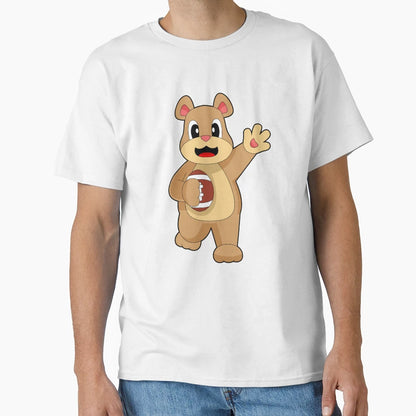 Bear American Football Sports T-Shirt - Unique Graphic Unisex - T-Shirt, Sweatshirt, Hoodie