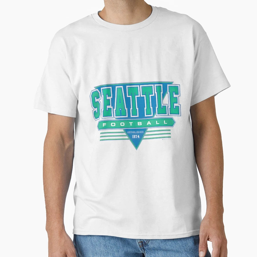 Seattle Football Established 1974 T-Shirt - Custom Art Print Men Women - T-Shirt, Sweatshirt, Hoodie