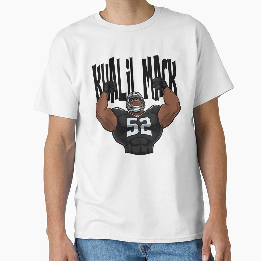 Cartoon Khalil Mack 52 T-Shirt - Unique Graphic Men Women - T-Shirt, Sweatshirt, Hoodie