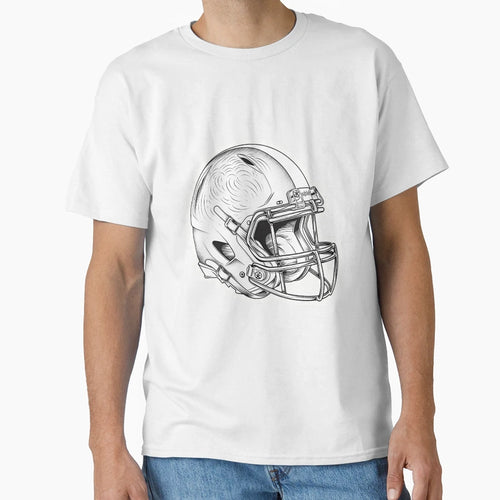 Football Helmet T-Shirt - Aesthetic Graphic Unisex - T-Shirt, Sweatshirt, Hoodie