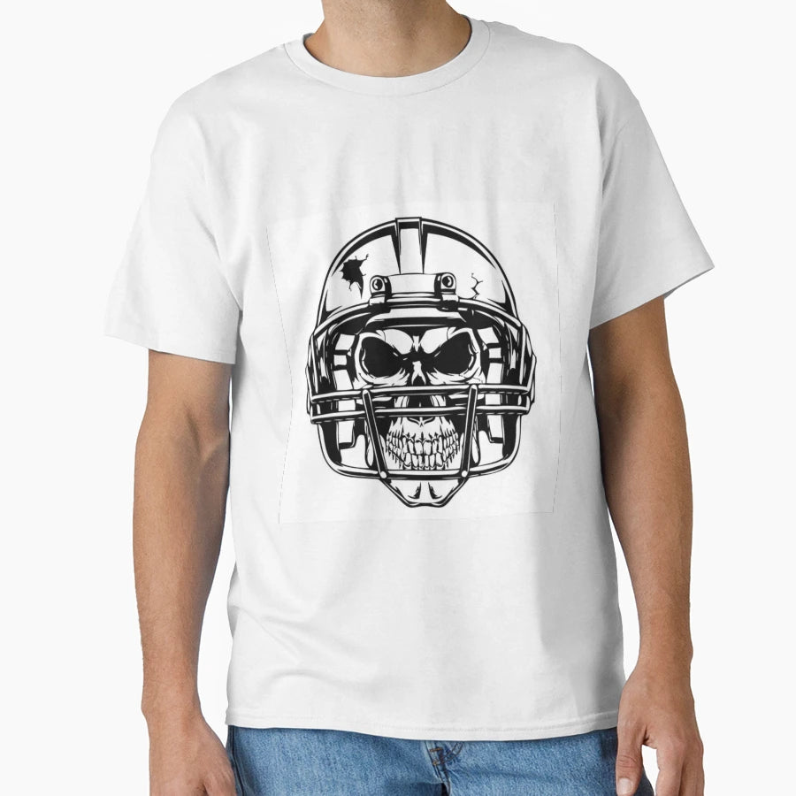 Football Skull T-Shirt - Trendy Graphic Men Women - T-Shirt, Sweatshirt, Hoodie