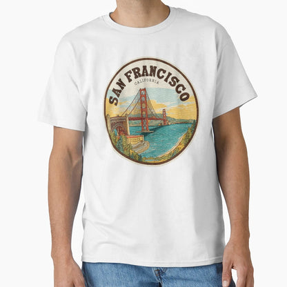 San Francisco California T-Shirt - Graphic Print for Adults - T-Shirt, Sweatshirt, Hoodie