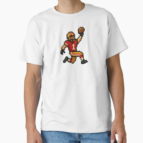 Video Game Football Player Wide T-Shirt - Custom Art Print Men Women - T-Shirt, Sweatshirt, Hoodie