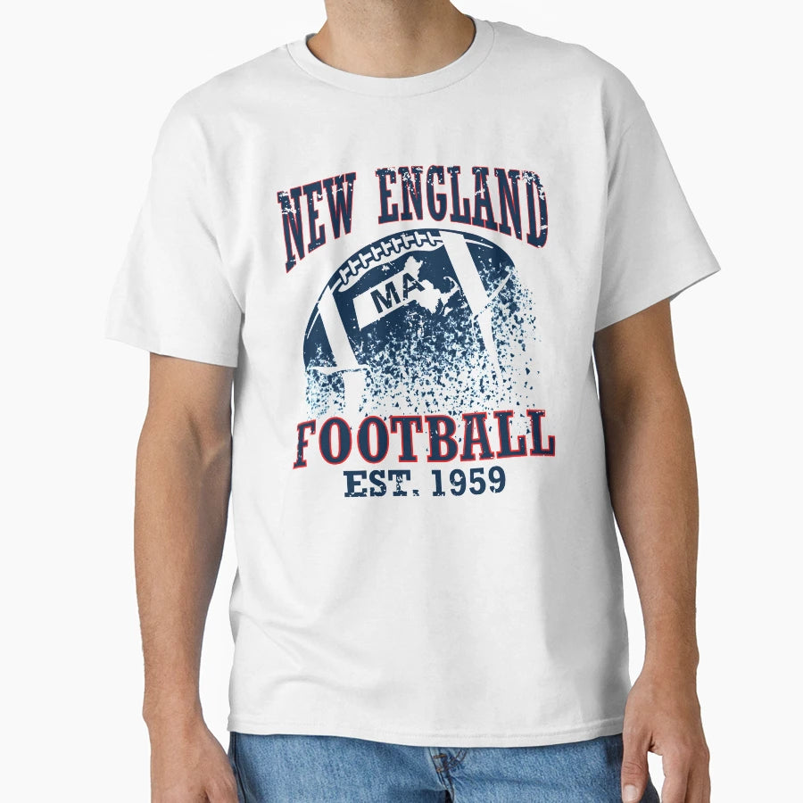 New England Football T-Shirt - Aesthetic Graphic Unisex - T-Shirt, Sweatshirt, Hoodie