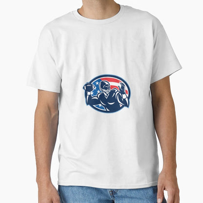 Quarterback Qb Throwing Ball T-Shirt - Custom Art Print for Adults - T-Shirt, Sweatshirt, Hoodie